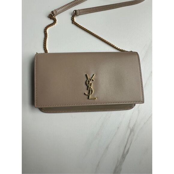 Saint Laurent Cassandre Phone Holder with Strap in Smooth Leather $745 - Picture 5 of 11